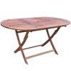 7 Piece Patio Dining Set Solid Acacia Wood