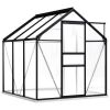 Greenhouse with Base Frame Anthracite Aluminum 38.9 ftÂ²